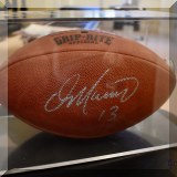 C02. Autographed Dan Marino (#13) football in case. 